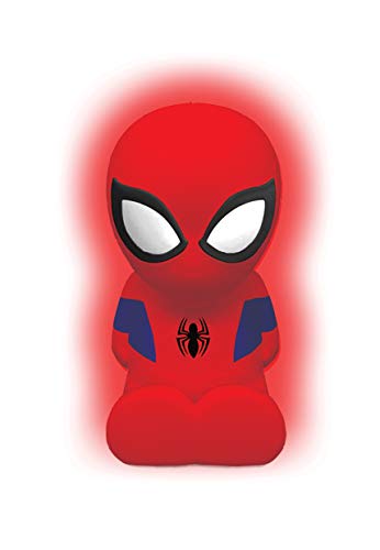 Lexibook NLJ01SP Spider-Man LED-Nachtlicht für Kinder, Farbwechsel, Weiches Licht, Batterien, Blau/Rot