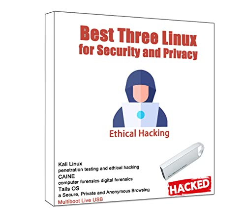 EZITSOL 3-in-1 Linux Bootfähiger USB für Kali, Caine, Tails OS | Beste 3 Linux für Sicherheit und Privatsphäre | Penetrationstests & Ethisches Hacking, Computer & digitale Forensik, anonymes Browsing