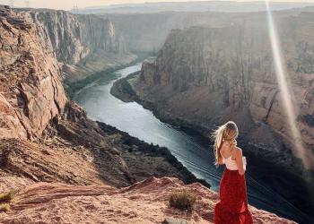 Meine Frau in Horseshoe Bend