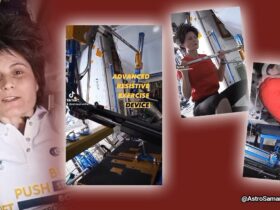 astronaut, International Space Station, ISS, exercise in space, Italian astronaut Samantha Cristoforetti, European Space Agency