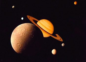 saturn, planet, moons